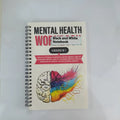 Pink brain mental health planning notepad with coil binding and 80g paper pages