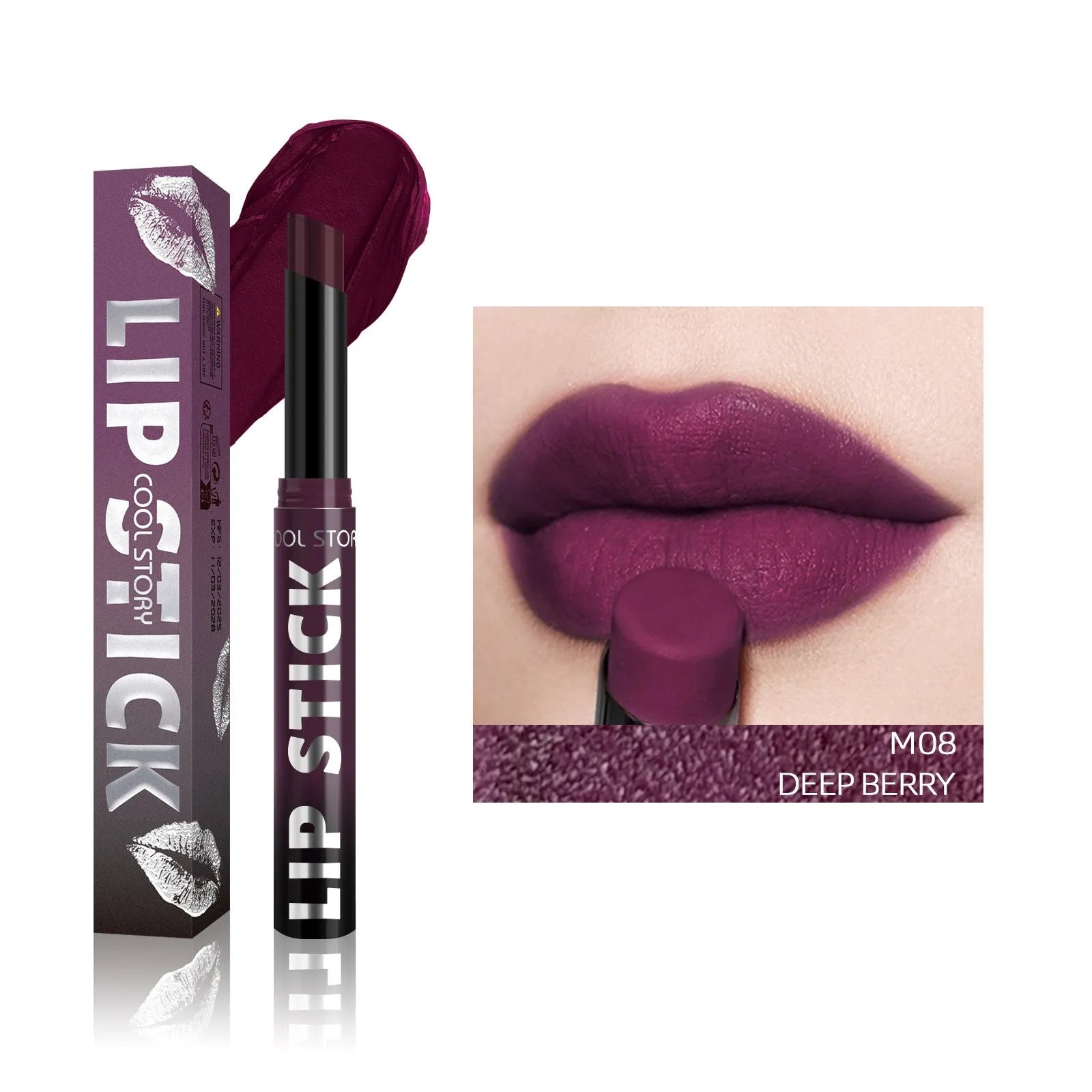 Dual-use lipstick and light gloss stick in a choice of eight colours with 2g net content.