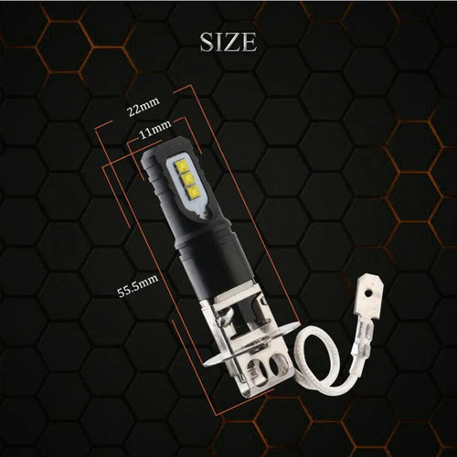 Aluminium alloy car bulb fog lamp with white light colour for H3/H1 vehicle fittings