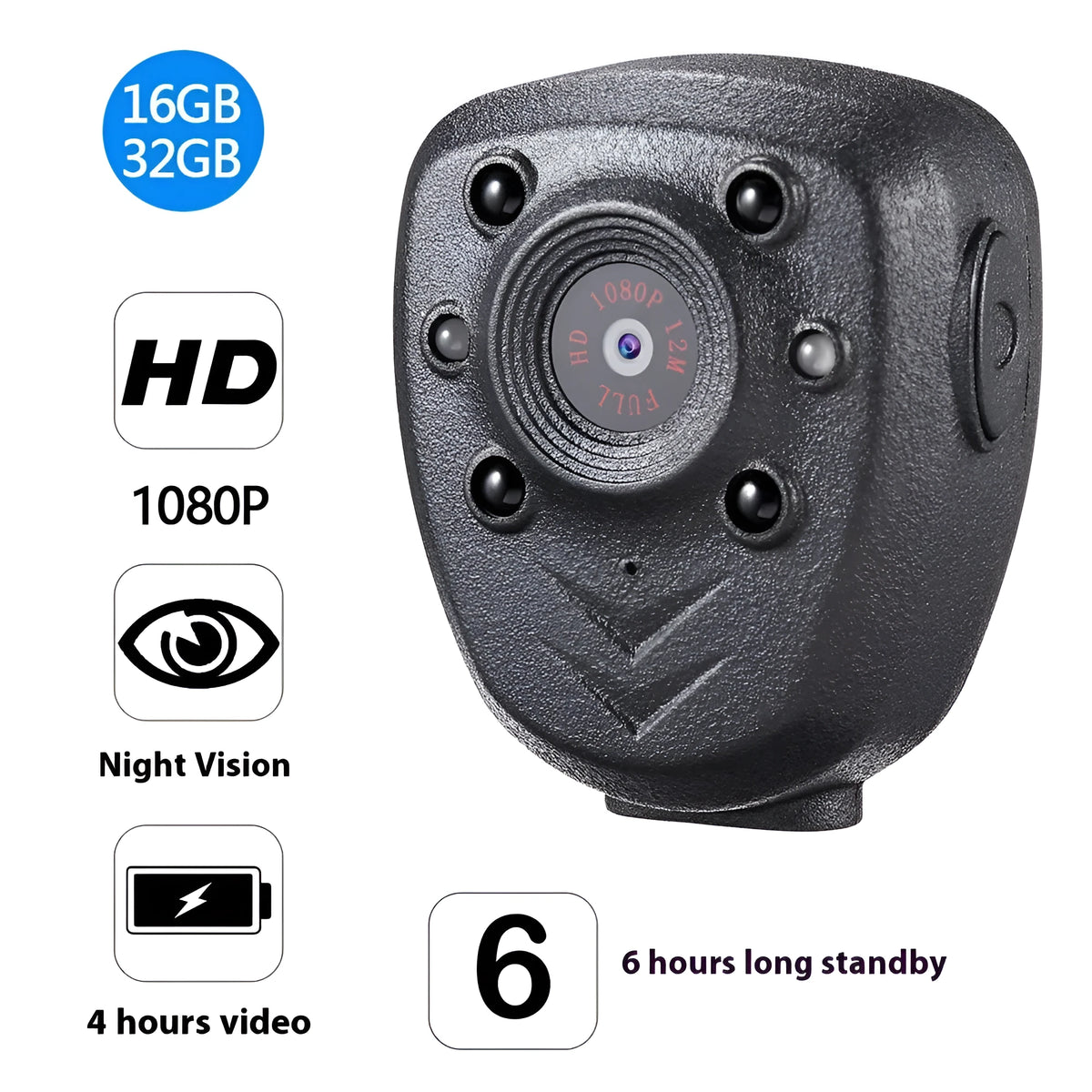850A HD 1080p infrared night vision home security camera with plastic body and 16G 32G storage