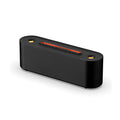 Black Flame Air ultrasonic humidifier with LED lights creating mist and flame effects on wooden surface
