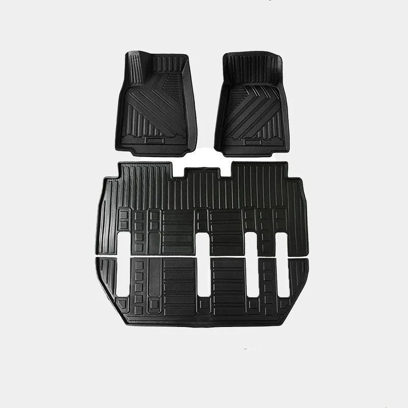 Tesla Model X waterproof TPE foot mats and trunk liner set for left-hand drive vehicles
