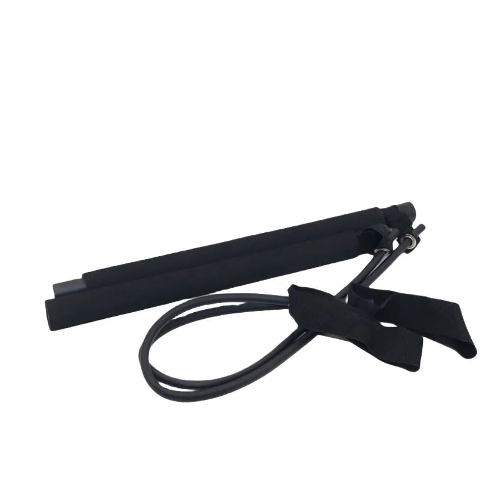 Adjustable fitness pulling rope in purple, pink, blue, or black colours for hip training and yoga