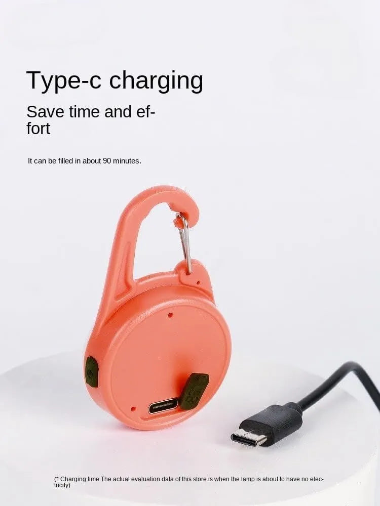 Bright LED dog collar light with silicone strap and USB cable, for night walking safety