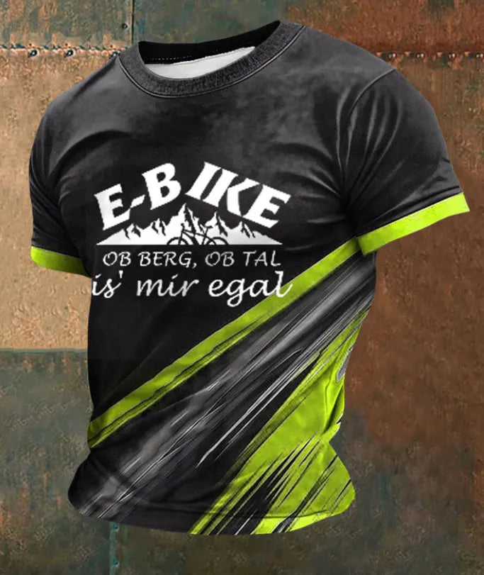 3D digital printed men's t-shirt in loose polyester fit sporty casual style