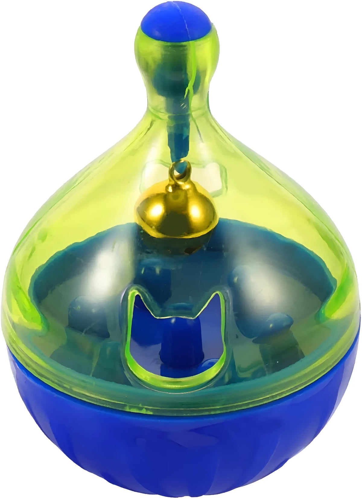 Interactive dog treat ball dispenser tumbler toy in size L, 14x10x10cm lightweight design for small medium pets