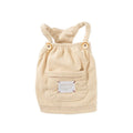 Solid-colour corduroy pet vest with wool Sherpa collar for small dogs, available in brown and white size XS to XXL
