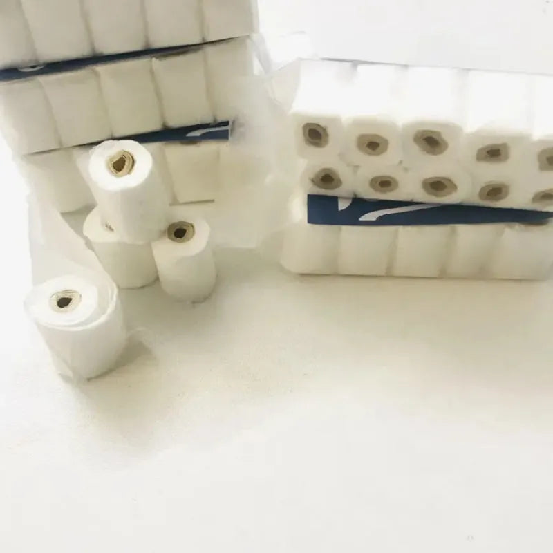 Miniature paper simulated tissue roll model measuring 30x15x80mm for children's dollhouse play