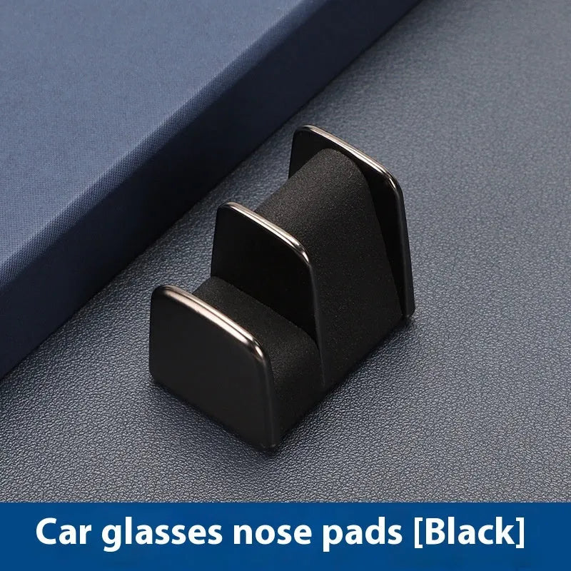 Car dashboard glasses clip nose pad holder in zinc alloy leather