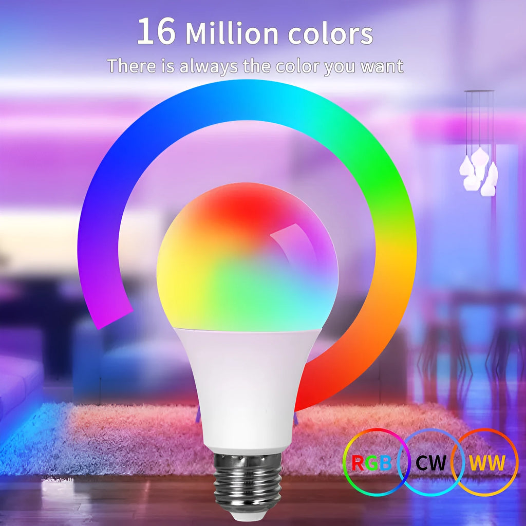 Graffiti smart bulb with WiFi Bluetooth connectivity and electrodeless dimming