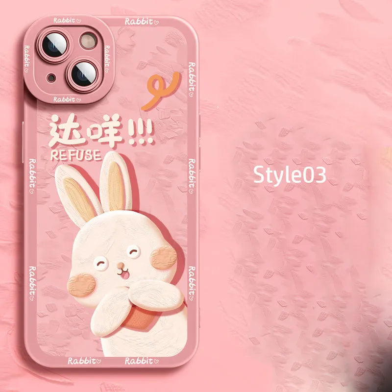 Silicone cartoon mobile phone case for Apple iPhone 14 Pro Max with colourful drop prevention design