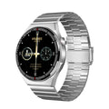 Smartwatch with black shell and black silicone strap, 1.28 inch screen, Bluetooth call and NFC for health monitoring