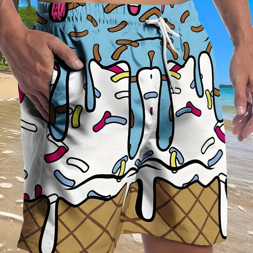 2025 summer men's casual shorts in polyester, simple style, available in multiple colours and sizes S to 2XL