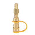 Brass 3/8 inch American standard thread propane gas tank conversion connector and adapter kit.