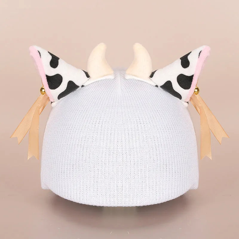 Plush fabric cartoon helmet hat decoration for ski helmets in multiple style variations