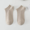 Men's low-cut solid colour polyester boat socks shown in multiple colour options