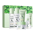 Moisturising Centella asiatica skin care set with six products including cleanser toner lotion eye cream and face cream