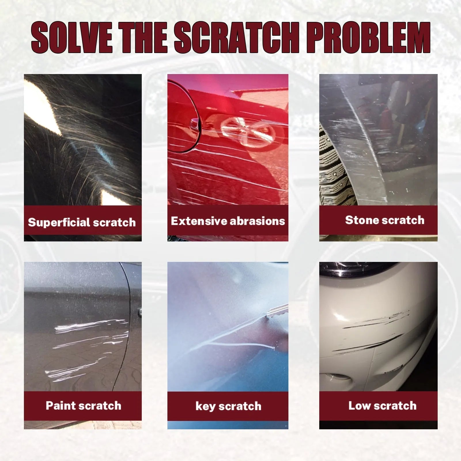 60ml car scratch repair wax container for automotive paint surface maintenance