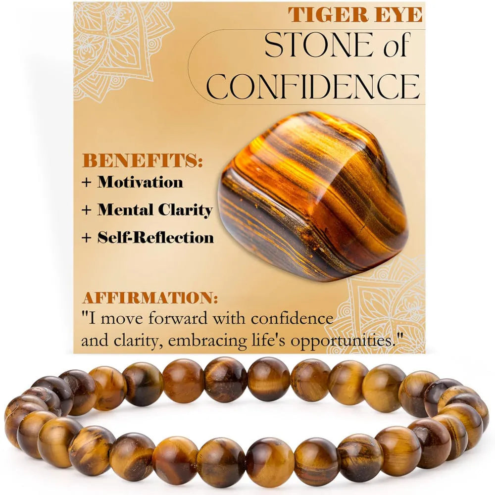 Handmade geometric bracelet with 6mm natural agate beads on an adjustable strap.