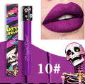 Halloween creative makeup lip gloss in skull test tube with waterproof matte finish