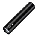 Handheld black aluminium red light mosquito repellent lamp with USB charging cable.