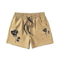 Men's mesh beach shorts in thin polyester fabric with printed pattern, available in multiple colours and sizes S to 5XL