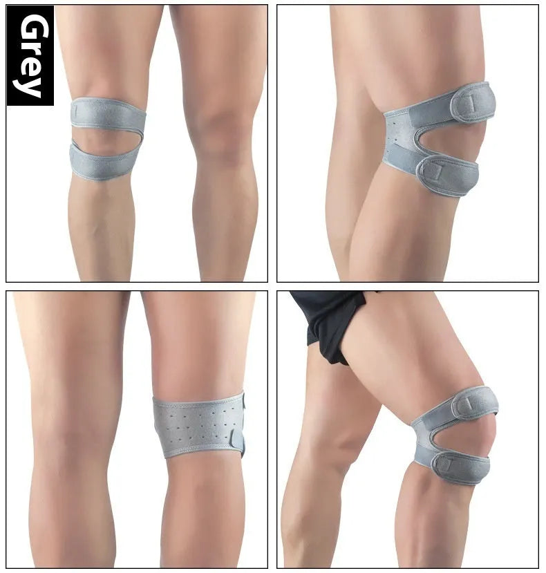 Shock absorption leggings sports knee pads in black, blue, gray or rose red.
