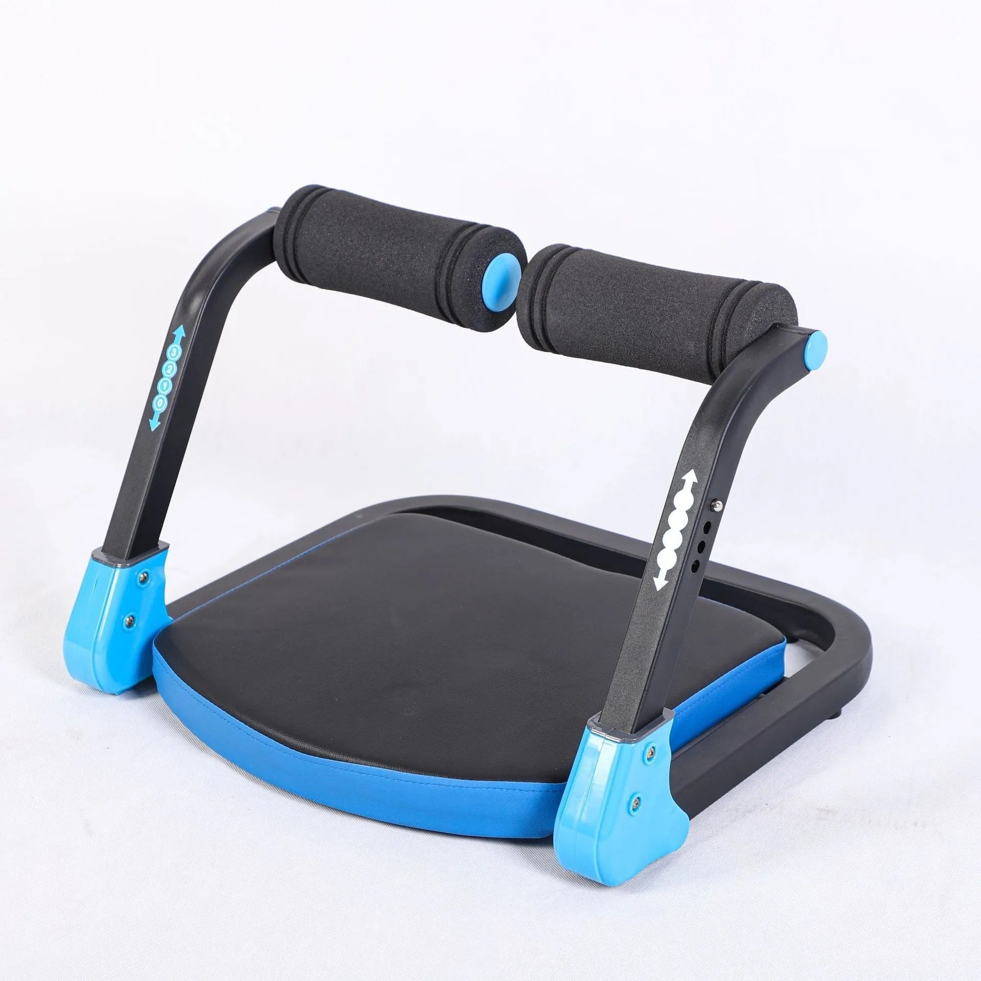 Sky blue handheld abdominal exercise device for home gym and office fitness