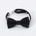 Woolen felt pet doctor's degree hair band and black plaid bow tie set for small cats and dogs 2.5-10kg