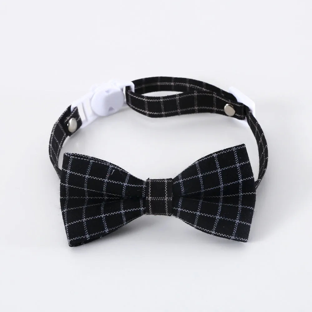 Pet costume hair band and bow tie set in woolen felt with elastic 18cm circumference
