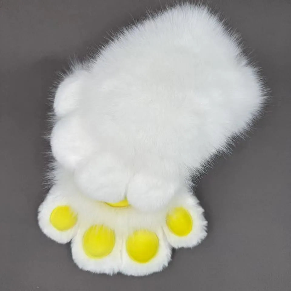 Animal claw cosplay gloves in multiple colour combinations with contrasting pads on nylon material