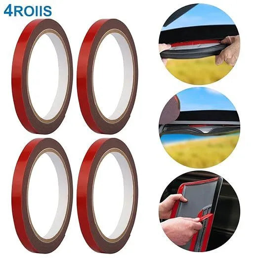 Red double car spread black gelatin sponge tape rolls, 10mm width on PE substrate, for indoor use