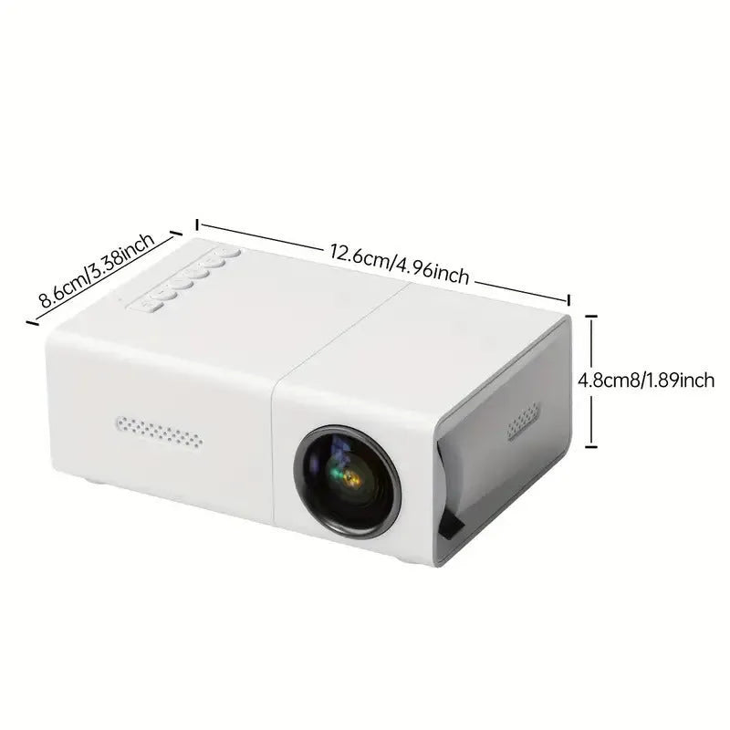 M100 Mini Projector portable home LED unit with remote control in black or white colour