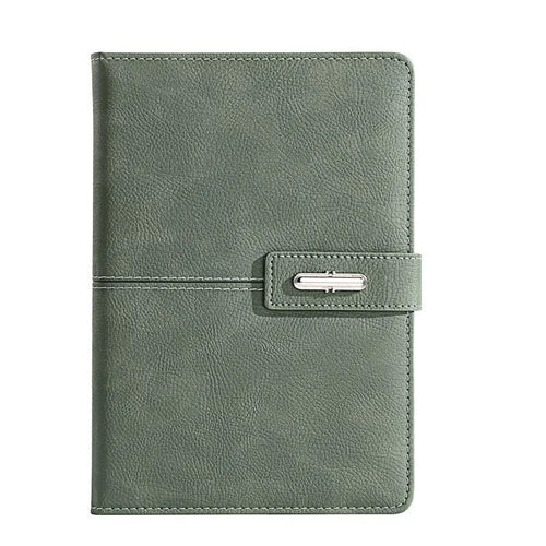 A5 notebook with PU leather cover in various colour options including black, red, green, blue, and orange