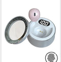 Close-up of invisible 9mm skin-coloured Bluetooth earphone sitting discreetly in an ear.