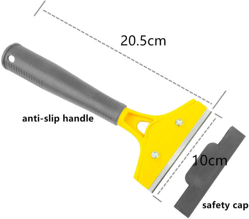 12-piece plastic car film smoothing tool set with squeegee and T-bar for window tinting.