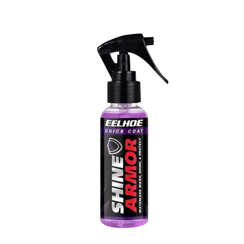 Purple automotive nano coating spray bottle for car paint maintenance in 30ml and 100ml sizes