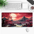 Anime gaming mouse pad with thermal transfer print pattern on non-slip rubber cloth surface