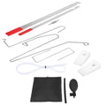 9-piece automotive maintenance aids set with air pump wedge, plastic wedges and hook tools