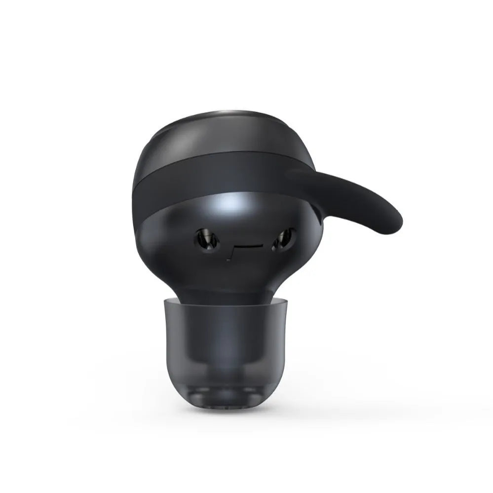 G-36 high-power Bluetooth hearing aid for elderly in black colour, USB rechargeable with medical-grade silicone ear hook