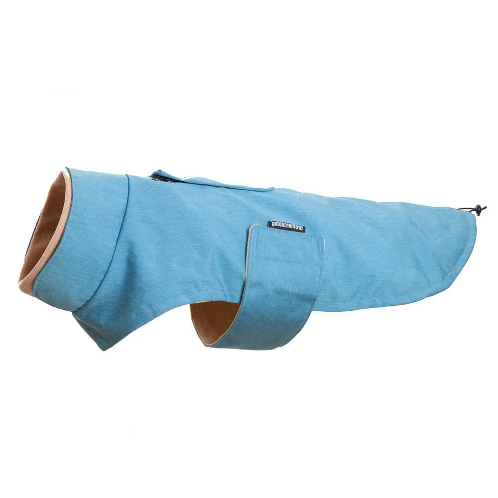 Cold-proof polyester dog vest in rose red, available in sizes S to XXL.