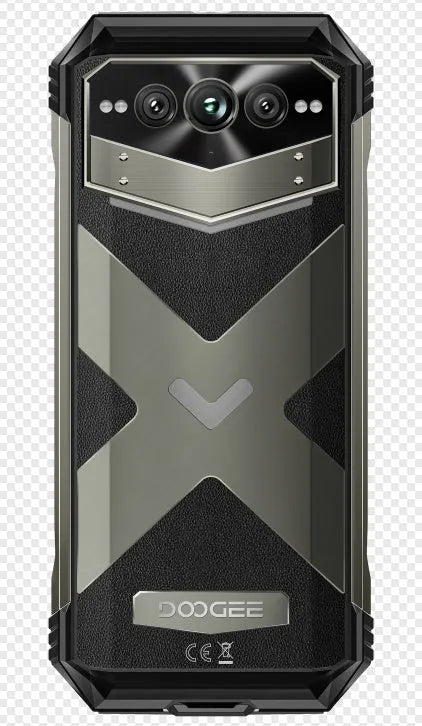 VMAX PRO black Android smartphone showing 6.7-inch display with plastic construction and included charger