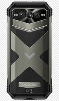 VMAX PRO black Android smartphone showing 6.7-inch display with plastic construction and included charger