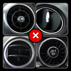 Universal rechargeable car phone holder clipped to air vent, M06-AV6S colour