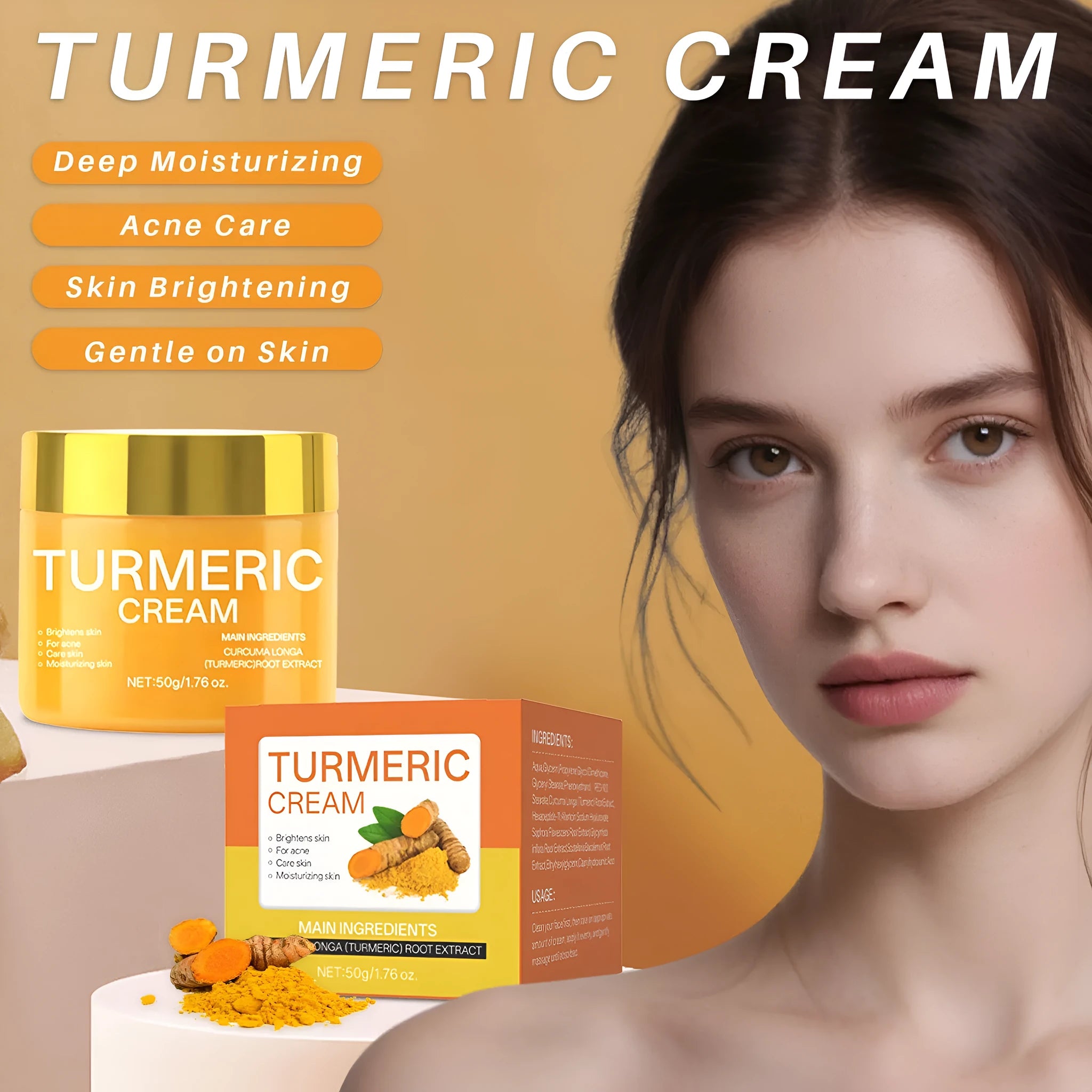 50g moisturising cream jar with brightening and hydrating properties
