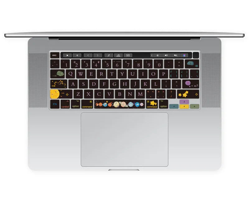TPU keyboard protective film for MacBook Pro Air 13.3 inch showing colourful pattern options