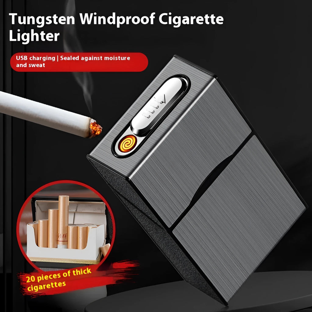Simple Home USB charging windproof metal cigarette lighter in A3 brushed gold everyday style