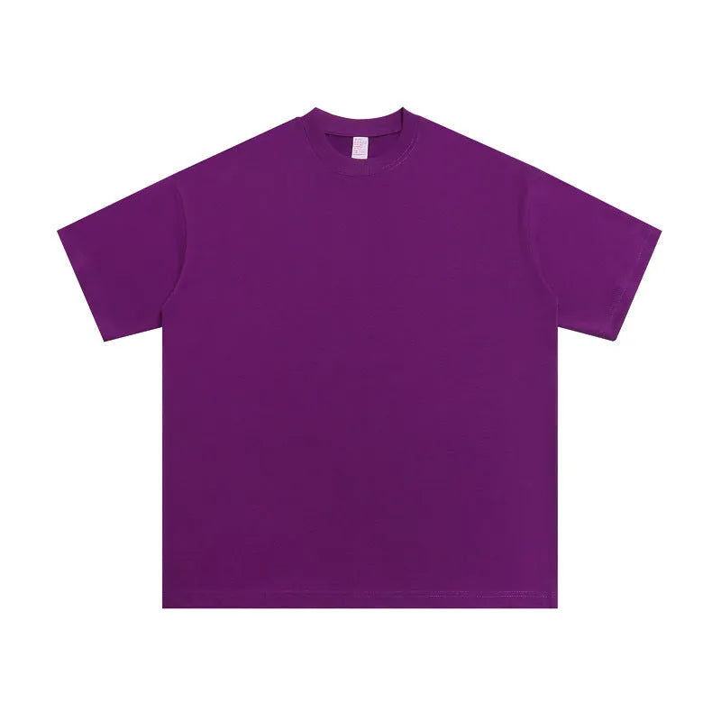 Men's loose cotton half-sleeve shirt in multiple colours with pullover style