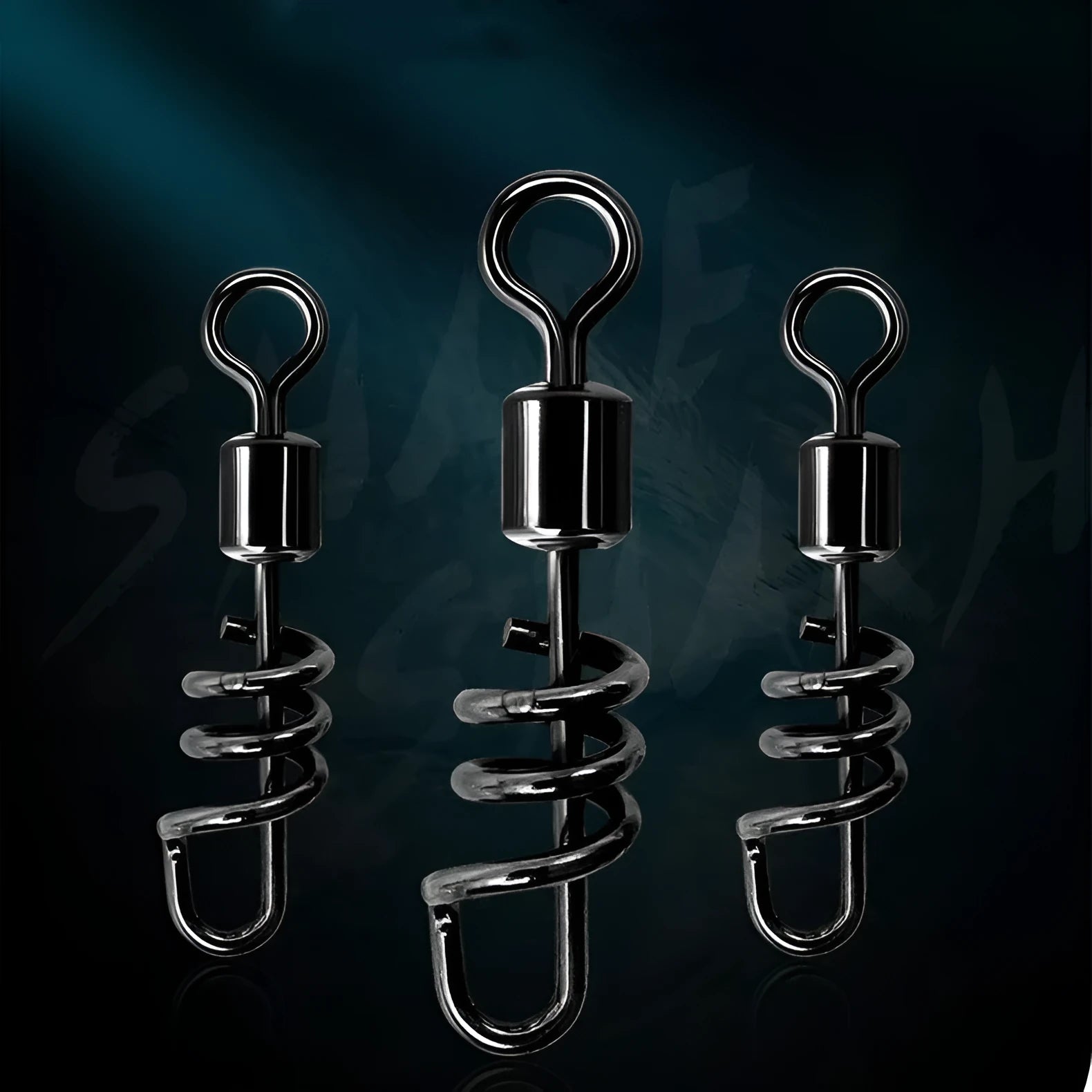 Fishing swivel connector with copper and stainless steel construction and 8-shaped ring design