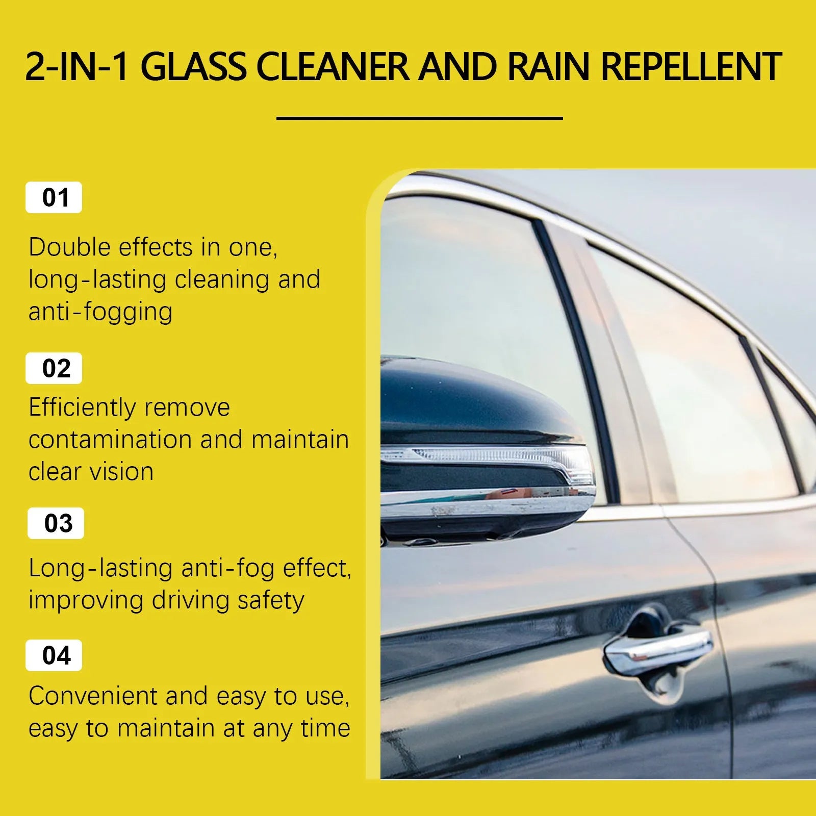 100ml car glass cleaning anti-fog two-in-one spray bottle
